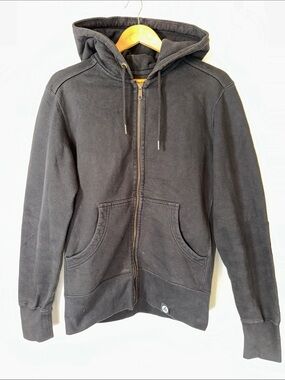 American Giant Zip Up Black Hoodie